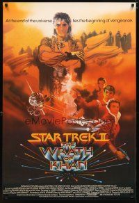 2m708 STAR TREK II int'l 1sh '82 The Wrath of Khan, Leonard Nimoy, William Shatner, Bob Peak art