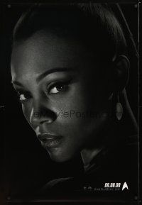 2m703 STAR TREK teaser DS 1sh '09 cool image of sexy Zoe Saldana as Uhura!