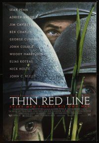 2m747 THIN RED LINE style B 1sh '98 Sean Penn, Woody Harrelson & Jim Caviezel in WWII!