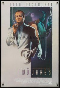 2m779 TWO JAKES int'l 1sh '90 cool art of smoking Jack Nicholson by Rodriguez!