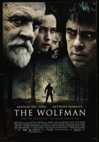 2m826 WOLFMAN DS 1sh '10 Benicio Del Toro, Anthony Hopkins, Emily Blunt & Hugo Weaving!