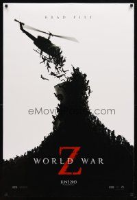 2m832 WORLD WAR Z teaser DS 1sh '13 Brad Pitt, Mireille Enos, Daniella Kertesz, zombie apocalypse!