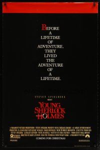2m847 YOUNG SHERLOCK HOLMES advance 1sh '85 Spielberg, Nicholas Rowe as the great detective!