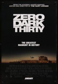 2m848 ZERO DARK THIRTY advance DS 1sh '12 Jessica Chastain, the greatest manhunt in history!