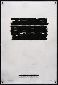 2m849 ZERO DARK THIRTY teaser DS 1sh '12 Jessica Chastain, cool redacted title design!