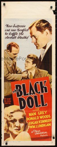 2p210 BLACK DOLL long Aust daybill '37 Nan Grey, Donald Woods, crime club thriller!