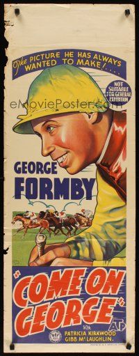 2p212 COME ON GEORGE long Aust daybill '39 George Formby in a singing horse racing comedy!