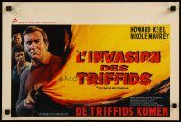2p285 DAY OF THE TRIFFIDS Belgian '62 classic English sci-fi horror, art of Keel w/flamethrower!
