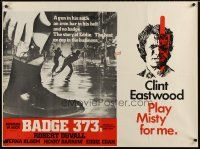 2p456 BADGE 373/PLAY MISTY FOR ME British quad '70s Robert Duvall, Clint Eastwood double-bill!