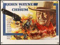 2p466 CHISUM British quad '70 Andrew V. McLaglen, Chantrell art of The Legend big John Wayne!