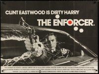 2p480 ENFORCER British quad '77 c/u of Clint Eastwood as Dirty Harry with gun through windshield!