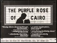 2p521 PURPLE ROSE OF CAIRO British quad '85 directed by Woody Allen, Jeff Daniels, Mia Farrow