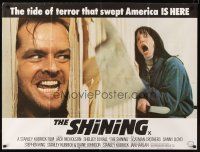 2p526 SHINING British quad '80 Stephen King & Stanley Kubrick masterpiece, crazy Jack Nicholson!