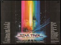 2p530 STAR TREK British quad '79 cool art of William Shatner, Nimoy & Khambatta by Bob Peak!