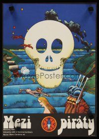 2p823 TWELVE YEAR OLD PIRATE Czech 11x16 '75 Hugo Stiglitz, Vratislav Hlavaty art of pirates & skull