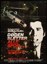 2p653 BLOW OUT Danish '82 John Travolta, Brian De Palma, murder has a sound all of its own!
