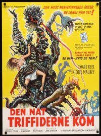 2p663 DAY OF THE TRIFFIDS Danish '62 classic English sci-fi horror, cool art of monster with girl!