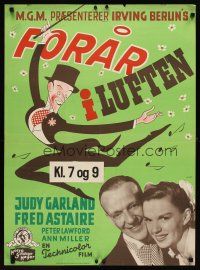 2p666 EASTER PARADE Danish '49 Judy Garland, Fred Astaire, Irving Berlin, Gaston art!