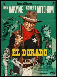 2p667 EL DORADO Danish '66 John Wayne, Robert Mitchum, Howard Hawks, the big one with the big two!