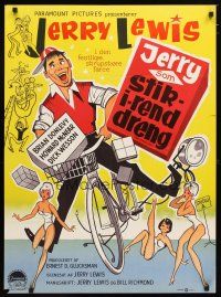 2p669 ERRAND BOY Danish '62 screwball Jerry Lewis fractures Hollywood w/a million howls!