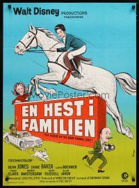 2p683 HORSE IN THE GRAY FLANNEL SUIT Danish '71 Walt Disney, Dean Jones, wacky artwork of cast!