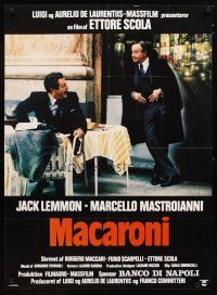2p693 MACARONI Danish '85 Jack Lemmon, Marcello Mastroianni, Ettore Scola's Maccheroni!