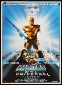 2p696 MASTERS OF THE UNIVERSE Danish '87 great image of Dolph Lundgren as He-Man!