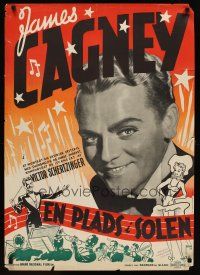 2p722 SOMETHING TO SING ABOUT Danish '39 Lundvald art of sexy girl & band, image of James Cagney!