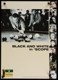 2p453 BLACK & WHITE IN 'SCOPE English 17x23 1990s close up of Paul Newman from The Hustler!