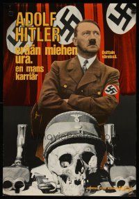 2p259 HITLER A CAREER Finnish '78 Hitler - eine Karriere, image of Der Fuhrer & Nazi skull!