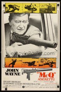 2p261 McQ Finnish '74 John Sturges, John Wayne is a busted cop with an unlicensed gun!
