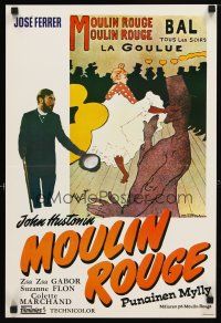 2p263 MOULIN ROUGE Finnish R70s Jose Ferrer as Toulouse-Lautrec, art of sexy French dancer!