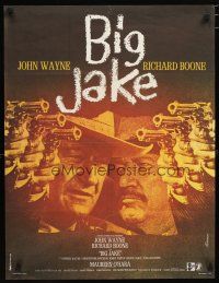 2p410 BIG JAKE French 23x32 '71 cool Ferracci art of Richard Boone & John Wayne!