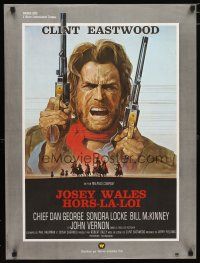 2p428 OUTLAW JOSEY WALES French 23x32 '76 Clint Eastwood is an army of one, cool artwork!