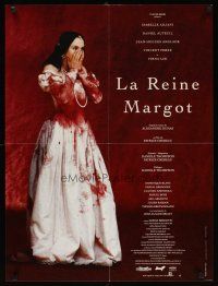 2p431 QUEEN MARGOT French 23x32 '94 La Reine Margot, Isabelle Adjani covered in blood!