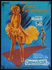 2p438 SEVEN YEAR ITCH French 23x32 R70s best art of Marilyn Monroe's skirt blowing by Grinsson!