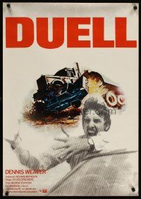 2p174 DUEL German '72 Steven Spielberg, Dennis Weaver, most bizarre murder weapon ever used!