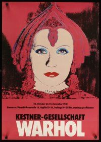 2p184 KESTNER-GESELLSCHAFT WARHOL German '81 Andy Warhol art of Greta Garbo as Mata Hari!
