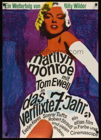 2p198 SEVEN YEAR ITCH German R66 Billy Wilder, great different sexy art of Marilyn Monroe!