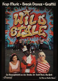 2p204 WILD STYLE German '83 cool hip hop image, breakdancers & graffiti, Fab 5 Freddy!