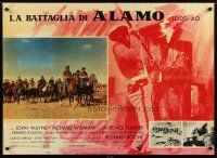 2p082 ALAMO Italian lrg pbusta '61 John Wayne, Richard Widmark & more on horseback!