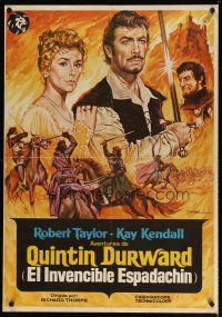 2p131 ADVENTURES OF QUENTIN DURWARD Spanish R60s hero Robert Taylor romances pretty Kay Kendall!