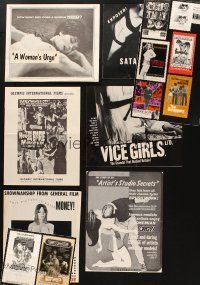 2s078 LOT OF 14 CUT PRESSBOOKS FROM SEXPLOITATION MOVIES '60s-70s sexy advertising art & photos!