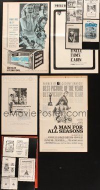 2s079 LOT OF 13 UNCUT PRESSBOOKS & SUPPLEMENTS '60s-70s a variety of great advertising images!
