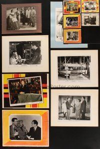 2s104 LOT OF 34 8x10 STILLS GLUED TO BOARDS OR STOCK LOBBY CARDS '37 - '67