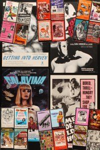 2s125 LOT OF 28 UNCUT PRESSBOOKS FROM SEXPLOITATION MOVIES '60s-70s filled with sexy images!