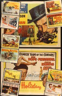 2s178 LOT OF 12 FORMERLY FOLDED HALF-SHEETS '50s great images from westerns & more!
