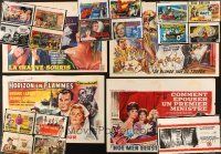 2s188 LOT OF 21 FORMERLY FOLDED BELGIAN POSTERS '50s-60s cool different artwork images!