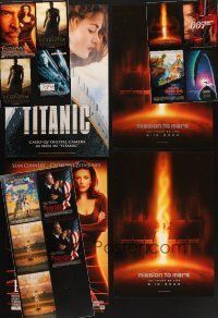 2s212 LOT OF 17 MINI POSTERS '80s-00s Titanic, Mission to Mars, Tomorrow Never Dies & more!