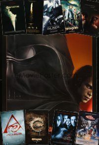 2s262 LOT OF 15 UNFOLDED & FORMERLY FOLDED DOUBLE-SIDED ONE-SHEETS FROM HORROR & SCI-FI MOVIES